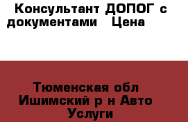 Консультант ДОПОГ с документами › Цена ­ 5 000 - Тюменская обл., Ишимский р-н Авто » Услуги   . Тюменская обл.